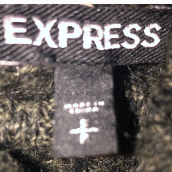 Express Womens Wool Blend Cowl Neck Hi Lo Split Hem Sweater Size S Dark Green - Picture 5 of 5